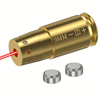 Kit de réglage laser multi-calibres pour 9mm, 45ACP, 223REM, 308WIN, 380ACP, 38SPL, 12GA – Appareil de réglage laser rouge haute précision pour fusils et pistolets, installation facile, inclut 2 jeux de piles