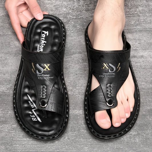 Men's Hiking Sandals with Arch Support – Slip-On Sports Beach Walking Sandals, Lightweight Casual Outdoor Shoes, Black Grey Brown, Sizes US 7–13.5, All Season Comfort