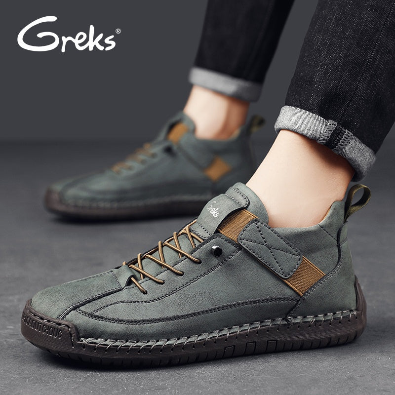 Bottines sans lacets pour hommes, mocassins mi-hauts légers, semelle amortissante antidérapante pour la marche, la conduite, le bureau décontracté, semi-formel, printemps, automne, UE 34,5-48