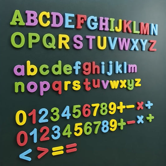 50 Pcs Magnetic Letters and Numbers for Kids Colorful Alphabet Refrigerator Magnets Educational Fridge Stickers Learning Toy for Toddlers Preschool Spelling Reading ABCs 123s Gift Random Colors