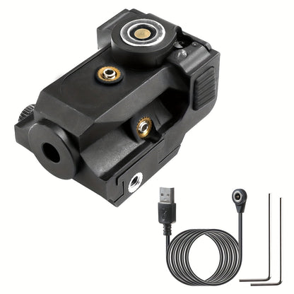 Viseur laser vert ultra-compact pour armes de poing et pistolets – Recharge USB magnétique, rail Picatinny 20 mm, interrupteur marche/arrêt ambidextre, nylon PA66, portée visible de 150 à 300 m – 7 variantes de couleurs et de charge