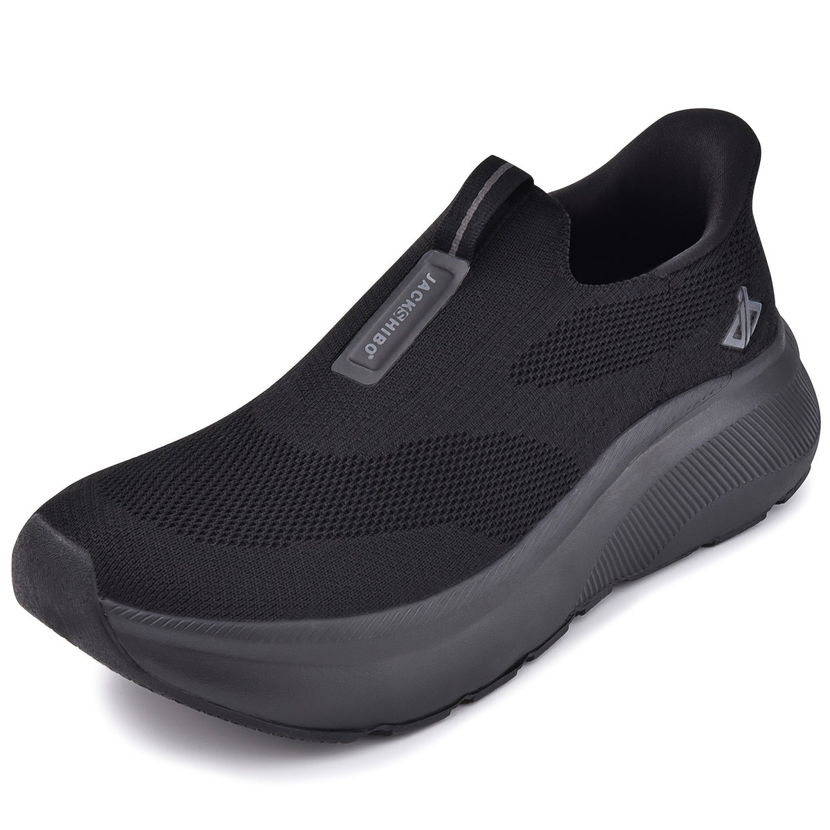 Baskets sans lacets pour hommes – Bout large, semelle zéro drop, chaussures de marche en maille coussinée pour un usage décontracté et quotidien – Semelle en caoutchouc, modèle à enfiler (US 8–13,5)