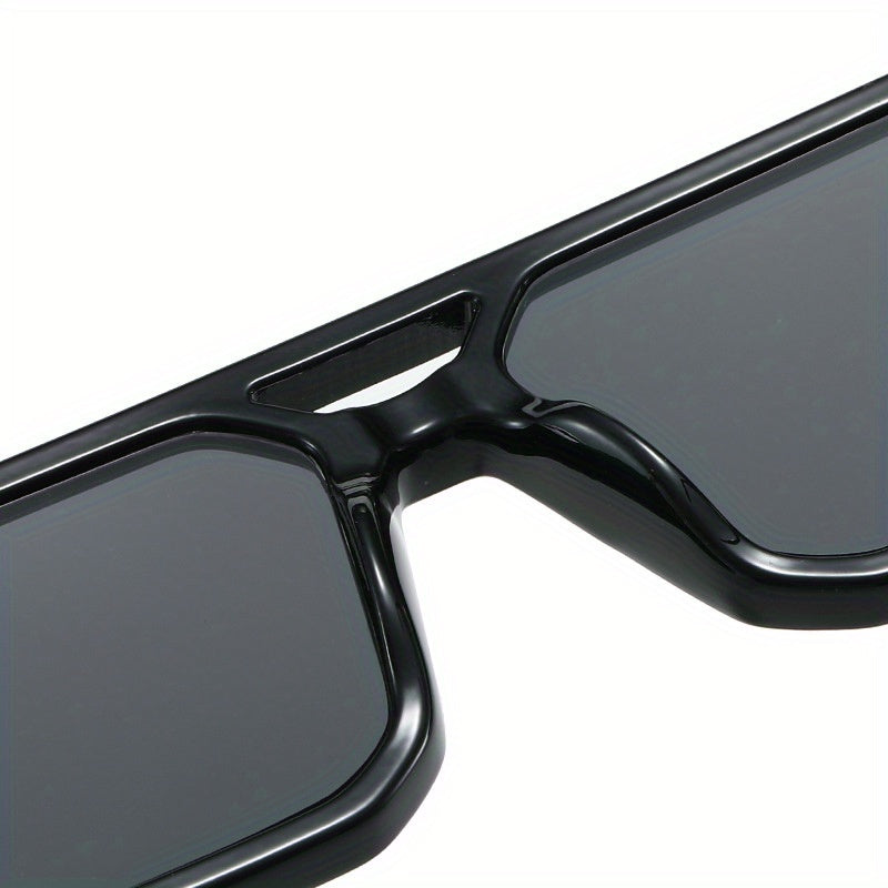 Lunettes de soleil unisexe à monture carrée oversize, protection UV, branches rétro écailles de tortue, pour hommes et femmes, voyage, plage, usage quotidien, inclut étui et chiffon de nettoyage, 6 couleurs