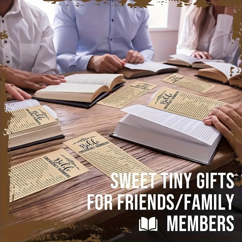 Lot de 50 marque-pages bibliques – Marque-pages en papier kraft avec versets inspirants pour l'église, fournitures d'école du dimanche, école biblique de vacances, cadeaux religieux et petits cadeaux de Noël chrétiens