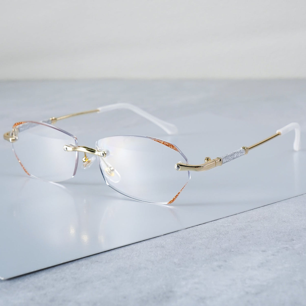 Lot de 3 lunettes de lecture sans monture pour femmes avec bords incrustés de diamants, verres anti-reflets, monture légère en PC, dioptries de +1,0 à +4,0, pour téléphones, ordinateurs, livres, cadeau de Noël