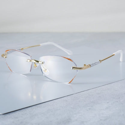 Lot de 3 lunettes de lecture sans monture pour femmes avec bords incrustés de diamants, verres anti-reflets, monture légère en PC, dioptries de +1,0 à +4,0, pour téléphones, ordinateurs, livres, cadeau de Noël