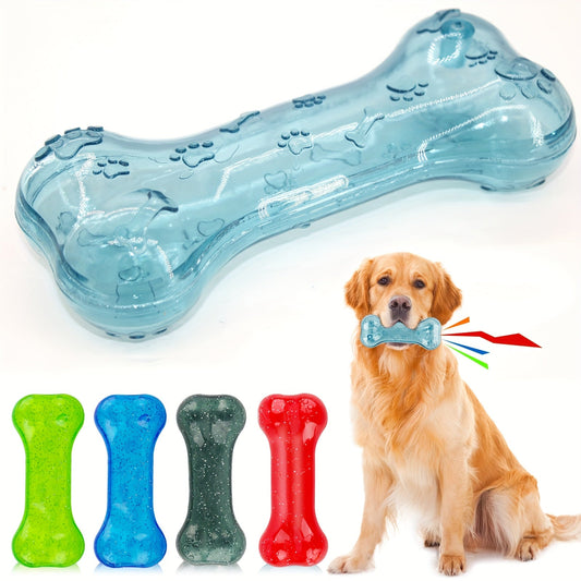 Jouet à mâcher grinçant pour chien – Jouet interactif amusant et mignon, réduit l'ennui et l'anxiété, stimule l'instinct de mastication, jouet durable pour chiens de petite, moyenne et grande taille, plusieurs couleurs disponibles dont phosphorescent