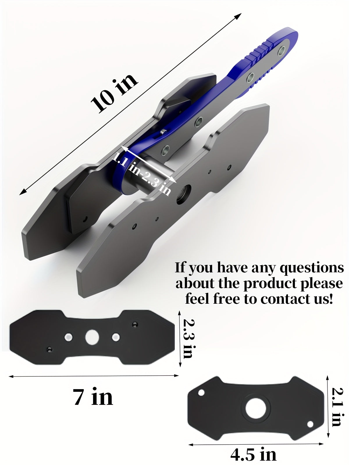 Outil repousse-piston d'étrier de frein avec cliquet pivotant à 360° – Écarteur de plaquettes et levier manuel pour étriers de frein à disque à piston simple, double et quadruple, en acier allié, universel pour voitures et camions
