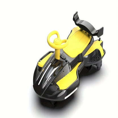 Voiture électrique à bascule 12V pour enfants - Jouet porteur 2-en-1 avec pédale, double vitesse, pulvérisation d'eau, lumières clignotantes, musique et conception anti-basculement | Garçons et filles de 3 ans et plus | Max 8 km/h