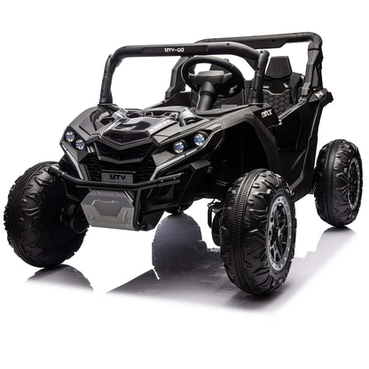 24V 2-Seater Kids Ride-On UTV with Parent Remote Control – 4WD Electric Off-Road Vehicle with 3 Speeds, LED Lights, Bluetooth Music & Suspension for Boys & Girls Ages 3-8