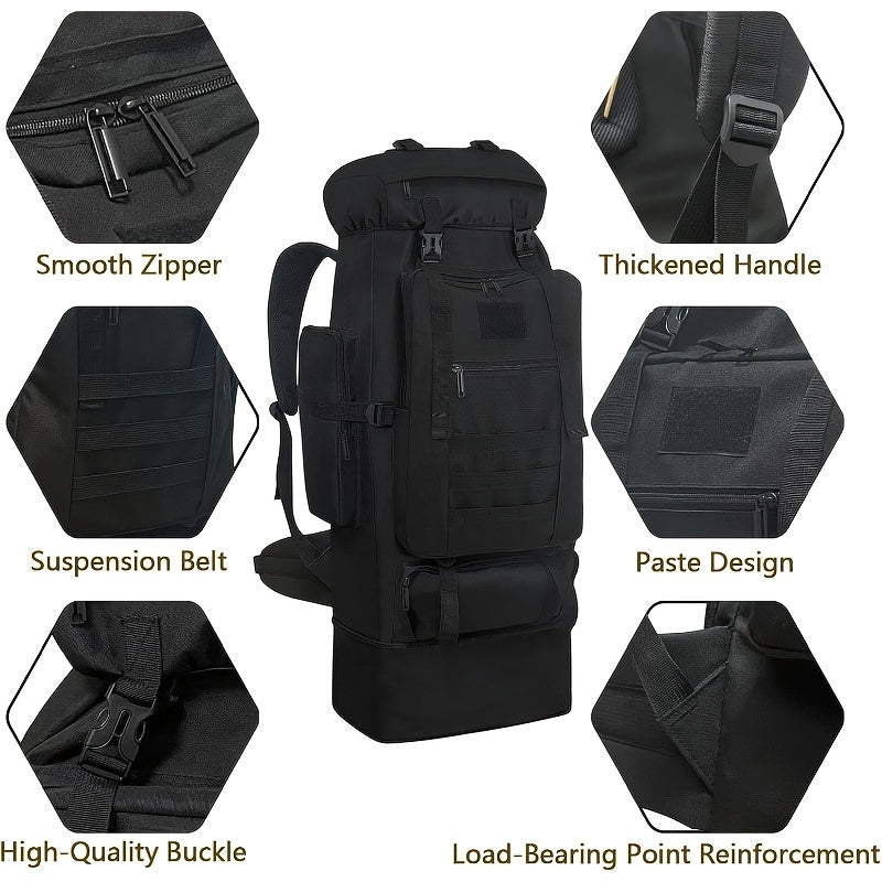 Sac à dos de randonnée grande capacité 26-42 L extensible - Sac pour camping, alpinisme, homme et femme, sac de jour léger pour les loisirs et l'aventure