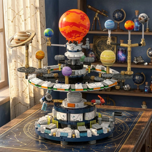 Modèle de planétarium à engrenages mécaniques du système solaire, kit de construction éducatif STEM avec système d'orbite planétaire pour enfants et adultes, cadeau d'anniversaire pour passionnés d'astronomie