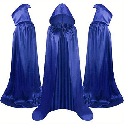 Cape de vampire gothique Halloween « Mort noire » 150 cm pour adultes – Aucun assemblage requis, costume à silhouette fluide pour maison de l'horreur, carnaval, cosplay, fête, décoration festive