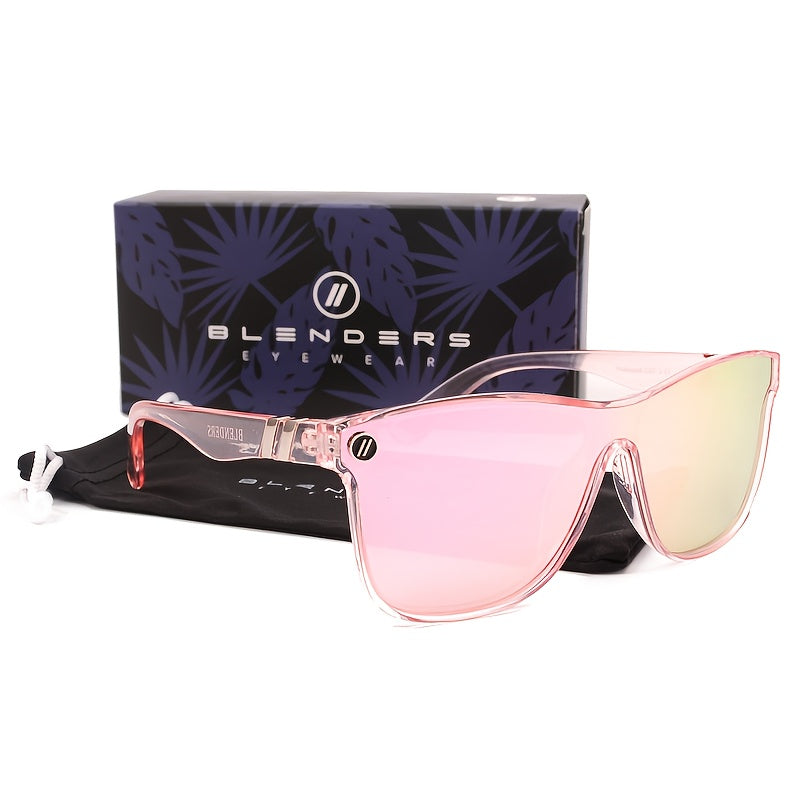 Lunettes de soleil polarisées pour hommes et femmes - Verres miroirs monoblocs, monture carrée vintage, protection UV400, style rétro pour la conduite, les voyages et le quotidien