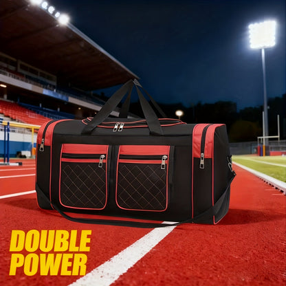 Sac de voyage grande capacité pour hommes et femmes – Sac de sport robuste multi-poches, avec bandoulière réglable et fermeture éclair pour le fitness, les escapades de week-end, les voyages d'affaires et les activités en plein air