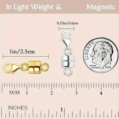 Fermoirs et attaches magnétiques pour colliers avec mousqueton – Convertisseurs de fermoirs de bijoux à connexion facile pour bracelets, colliers et chaînes, fermoirs de bijoux adaptés aux personnes souffrant d'arthrite