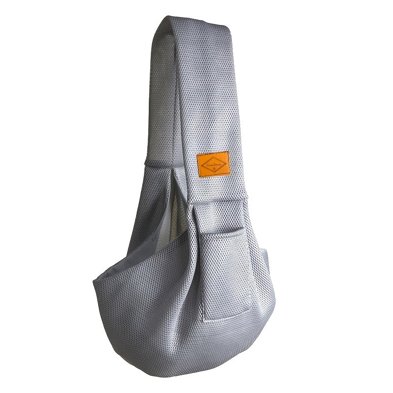 Sac de transport respirant en maille pour animaux - Sac ventral mains libres avec boucle de sécurité pour petits chiens et chats, sac bandoulière confortable et réglable pour promenades, voyages et aventures en plein air, 4 couleurs