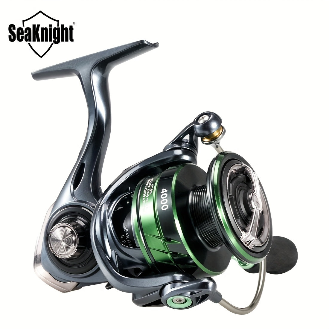 Moulinet de pêche Spinning SeaKnight série WR – 9+1BB, rapport de transmission 5.2:1, frein max 13 kg/28 lbs, frein à 3 disques en carbone, aluminium et acier inoxydable, moulinet pour eau douce et eau salée