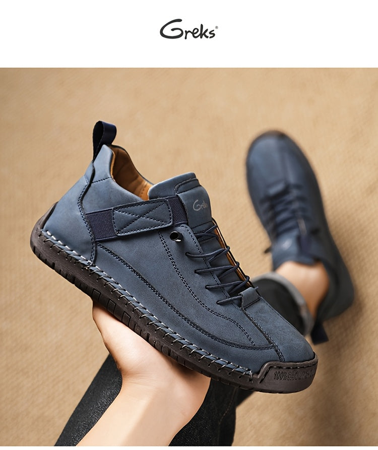 Bottines sans lacets pour hommes, mocassins mi-hauts légers, semelle amortissante antidérapante pour la marche, la conduite, le bureau décontracté, semi-formel, printemps, automne, UE 34,5-48