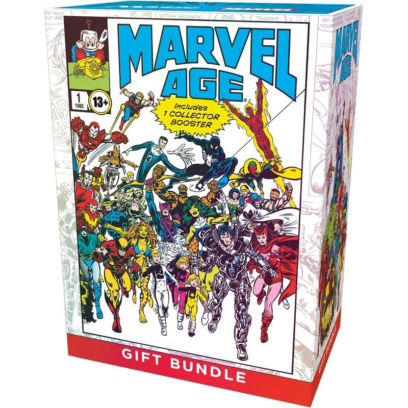 Magic The Gathering Marvel Super Heroes Gift Bundle Édition 1 Booster Collector, 9 Boosters de Jeu, 30 Terrains, Carte Promo Brillante à Illustration Alternative, Accessoires Exclusifs MTG Scellé