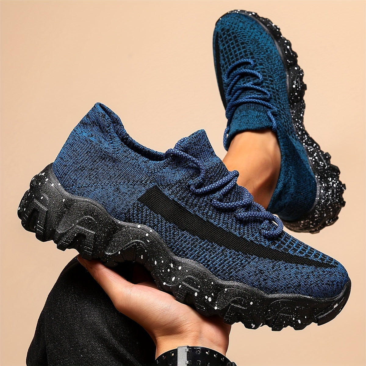 Chaussures de sport décontractées et respirantes pour hommes – Baskets légères en maille pour la marche, la course, la salle de sport et le quotidien, gris argenté, bleu roi, kaki, bleu, pointures larges US 6,5–14, semelle confortable et antidérapante