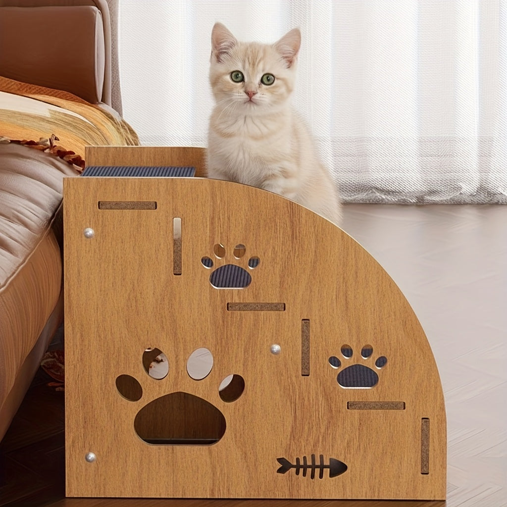 Escalier antidérapant pour chien et chat pour lit et canapé - Escaliers pour animaux à 3 ou 5 marches avec rampes de sécurité et design en pente, 38 cm de hauteur pour petits chiens, chats et animaux âgés, escalier léger et portable
