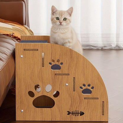 Escalier antidérapant pour chien et chat pour lit et canapé - Escaliers pour animaux à 3 ou 5 marches avec rampes de sécurité et design en pente, 38 cm de hauteur pour petits chiens, chats et animaux âgés, escalier léger et portable