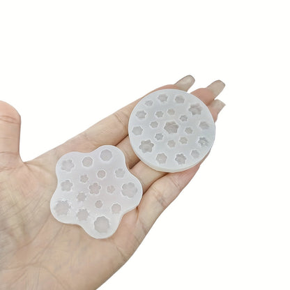 Ensemble de 6 moules en silicone pour résine en forme de fleur – Moules de moulage pour bijoux, boucles d'oreilles, bracelets, colliers et manucures, outils d'art en résine pour cadeaux DIY