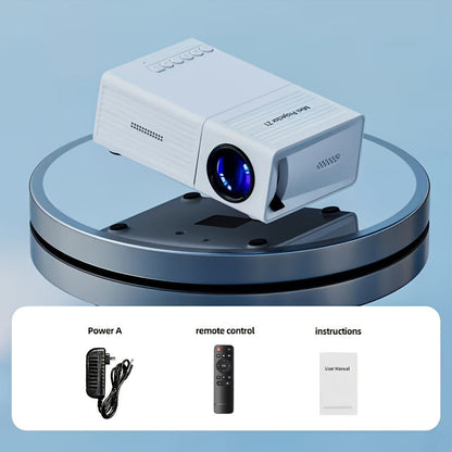 Mini projecteur résolution native 1280x720P avec projection d'écran mobile – Projecteur home cinéma portable pour bureau, camping en plein air, films, iPhone, Android, ordinateur portable