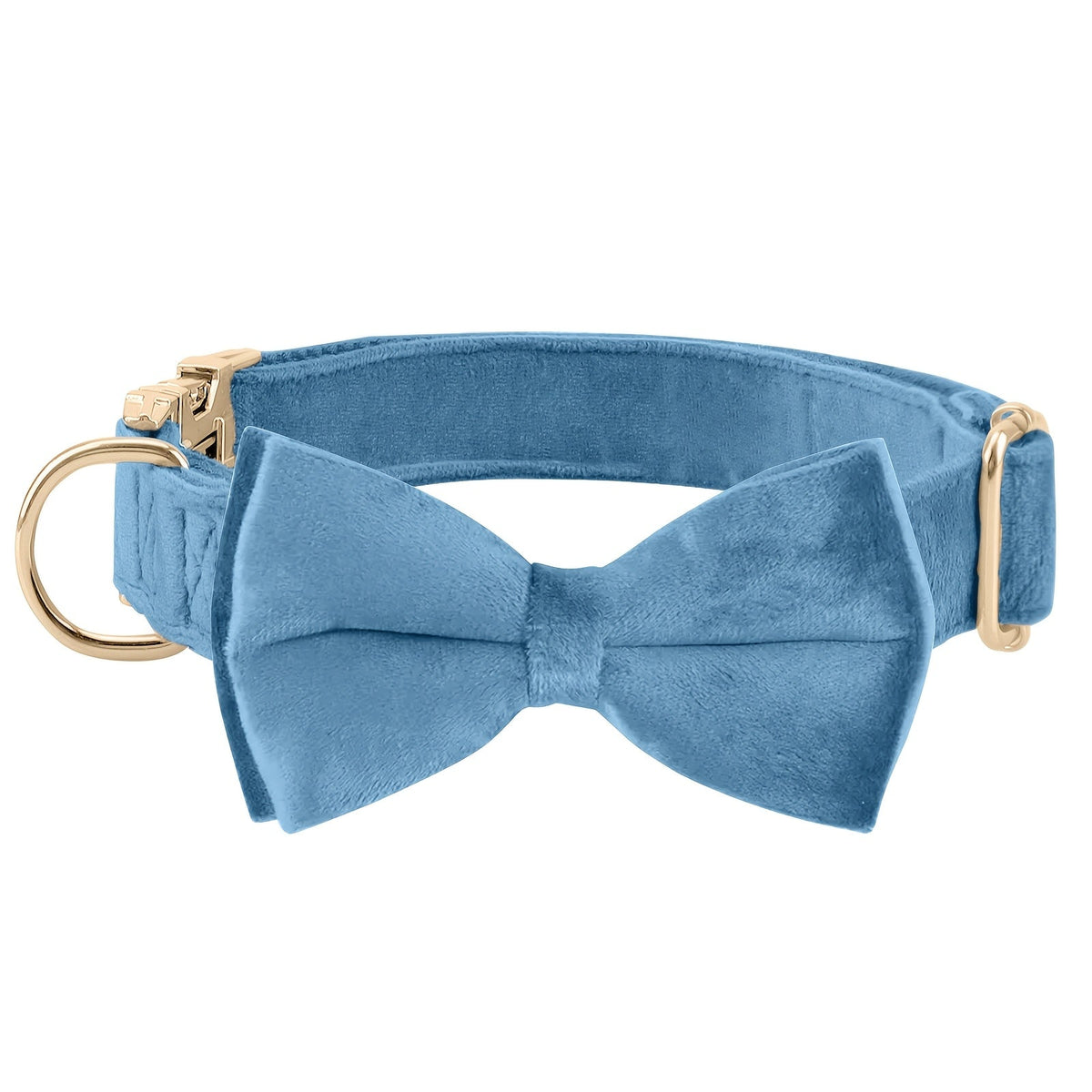 Collier avec nœud papillon pour chien en velours réglable avec boucle en métal - Collier avec nœud papillon mignon pour chiot, tailles S-XL pour chiens petits, moyens et grands, 12 couleurs, cadeau durable et élégant pour chien