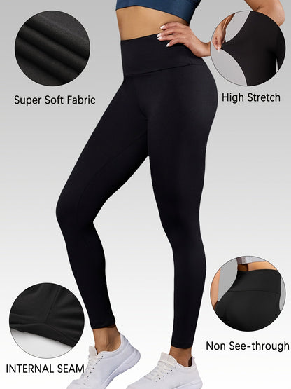 Lot de 5 leggings taille haute gainants pour femme – Pantalons de yoga et de sport ultra-doux, extensibles dans les 4 sens, opaques, pleine longueur, tailles S-XXL, confort toutes saisons pour la salle de sport, le yoga et le quotidien