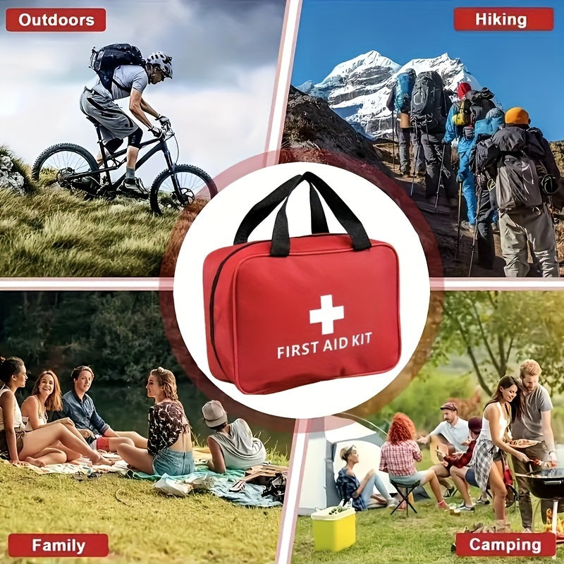 Trousse de premiers secours portable de 22 pièces pour voiture, voyage, camping et randonnée, kit médical d'urgence compact pour la maison, le bureau et les aventures en plein air, sac zippé léger