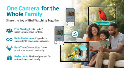 Mangeoire à oiseaux intelligente avec caméra solaire – 4MP 2K HD, identification des espèces d'oiseaux, détection de mouvement, protection contre les écureuils, étanchéité IP66, surveillance à distance via application, cadeau pour les amoureux des oiseaux