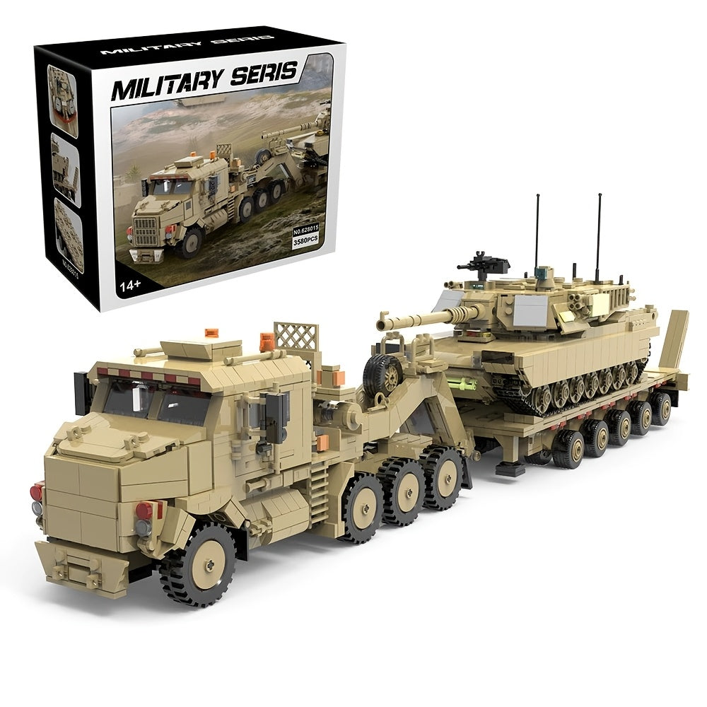 Ensemble de construction de véhicule blindé technique de 3580 pièces 628015 – Modèle de voiture militaire, briques de décoration intérieure, cadeau pour amis, anniversaires, Saint-Valentin et Noël