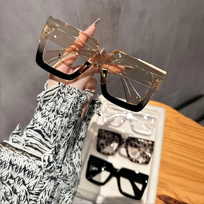 Lot de 3 ou 4 paires de lunettes vintage à monture carrée complète et verres transparents en polycarbonate pour femmes et hommes - Style rétro pour le bureau ou le quotidien, montures anti-lumière bleue