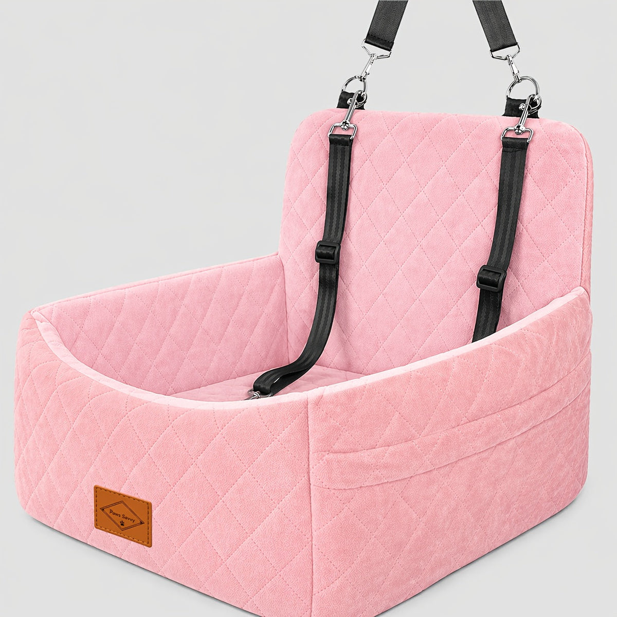Siège rehausseur pour chien avec sangle de sécurité – Panier de voyage confortable et surélevé pour petits et moyens chiens, design stable et antidérapant, facile à nettoyer, 8 couleurs disponibles