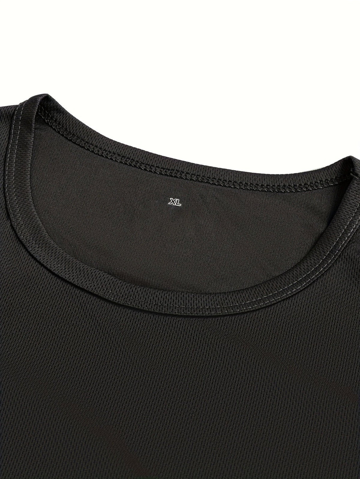 Lot de 5 t-shirts de sport pour homme à séchage rapide, respirants et anti-humidité, col rond en polyester pour la gym, la course, l'entraînement et le quotidien.