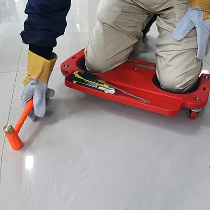 Plateforme à genouillère roulante avec roues et plateau à outils intégré, coussin en ABS pour travaux de revêtement de sol, menuiserie, réparation automobile et mécanique – Robuste, confortable, tabouret de travail multifonction