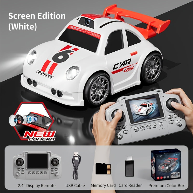 Voiture télécommandée électrique CP6 2026 avec écran LCD en option, voiture radiocommandée haute vitesse pour enfants et adultes, disponible avec ou sans écran, noir ou blanc