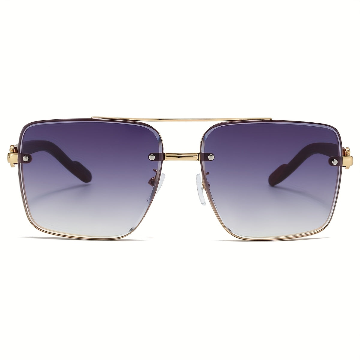 Lunettes de soleil rétro carrées effet bois pour hommes et femmes – Verres dégradés AC anti-UV400, monture légère en polycarbonate, 7 coloris au choix, lunettes de style urbain vintage pour la conduite, les voyages et le quotidien