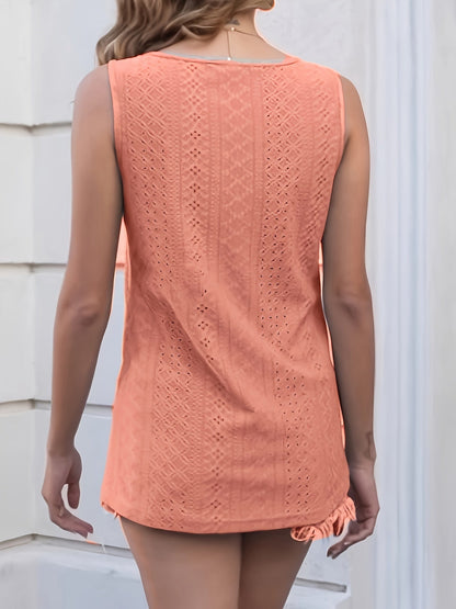 Débardeur sans manches à col en V pour femme – Haut d'été décontracté, ample et confortable, t-shirt léger tendance pour femme, 5 couleurs, tailles S-XL, tenue décontractée au quotidien