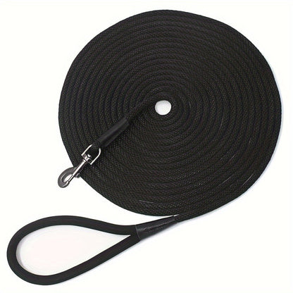 Laisse de dressage longue en nylon 4,5 m, 9 m, 15 m – Longe de rappel pour le dressage de chiens de petite, moyenne et grande taille, pour le camping, la randonnée, la plage et l'entraînement à la liberté en extérieur