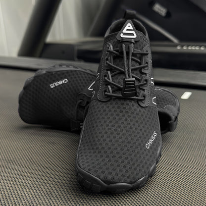 Water Shoes Men Women Quick Dry Aqua Shoes for Beach Swimming Yoga Fitness Outdoor, Non-Slip Rubber Sole Lace-Up Round Toe Striped Design, Barefoot Feel Lightweight - US 4.5 to 14