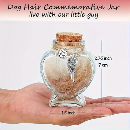 Fiole souvenir pour poils d'animal de compagnie – Boîte décorative pour conserver les poils de chien et de chat, cadeau commémoratif émouvant pour la perte d'un animal et souvenir pour un compagnon bien-aimé