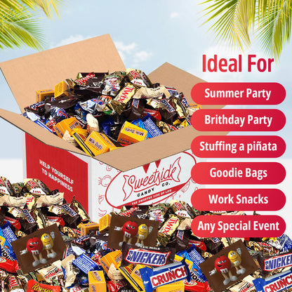 Assortiment de chocolats en vrac – Sachet varié de chocolats emballés individuellement, idéal pour les bols à bonbons de fête, les cadeaux de fin d'année, le partage au bureau et le grignotage