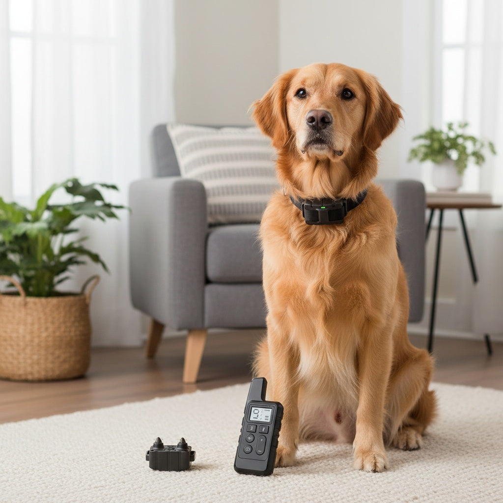 Collier de dressage pour chien à distance 9 niveaux – Collier électronique rechargeable avec modes décharge, vibration et signal sonore, portée de 500 m, réglable pour chiens de petite, moyenne et grande taille, contrôle anti-aboiement électronique sûr