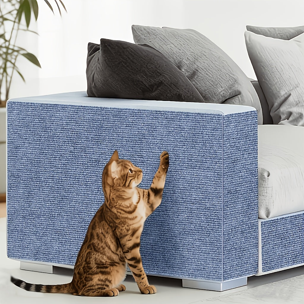 Self-Adhesive Cat Scratching Pads 2 Rolls 23.62x11.81" - Thickened Anti-Scratch Mat Peel & Stick - Multiple Colors Cuttable Cat Scratch Protector for Sofa Furniture Living Room - Easy Install Cat Pad