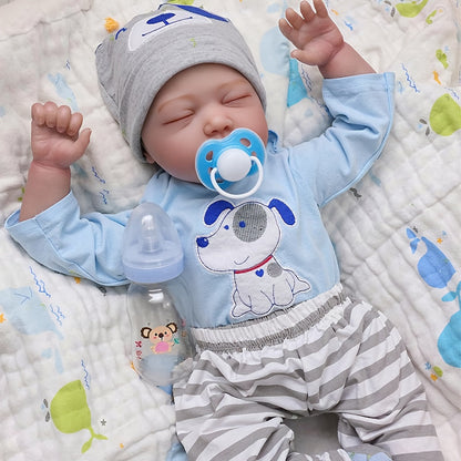 Kit d'accessoires de repas pour poupée reborn avec biberon, couche et tétine, ensemble de soins réaliste pour poupée, compatible avec les poupées reborn et classiques, cadeau idéal d'anniversaire ou de fête pour enfants
