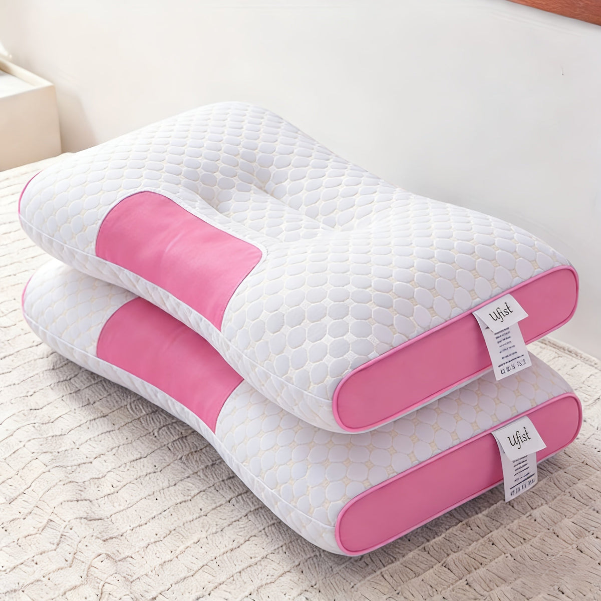 Lot de 2 oreillers de lit – Coussins ultra-doux avec soutien cervical et housses amovibles lavables en machine, sommeil profond et respirant, confort toutes saisons pour la chambre à coucher
