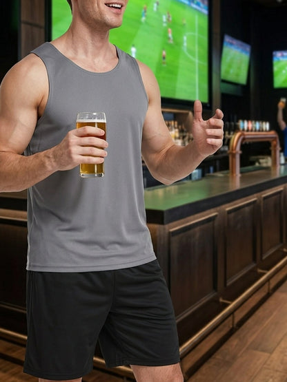 Lot de 6 débardeurs de sport pour homme, respirants et anti-humidité, pour la course, l'entraînement, la randonnée et les activités athlétiques, S-XXL